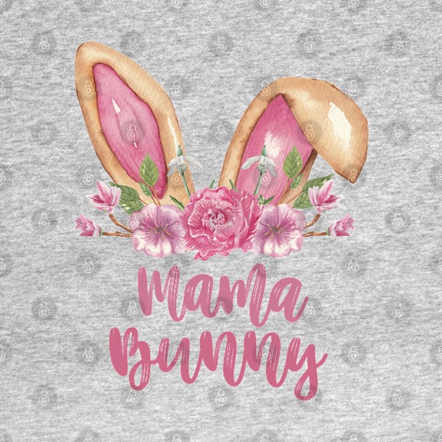 Mama Bunny - Easter Bunny Ears with Flowers by Patty Bee Shop